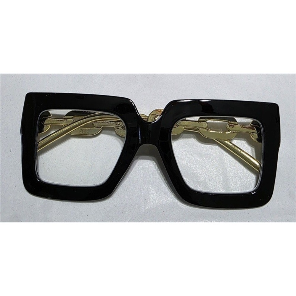 NWT EyeKepper 2.0 Square Cat Eye Black Chain Arm Readers Reading Glasses 135438